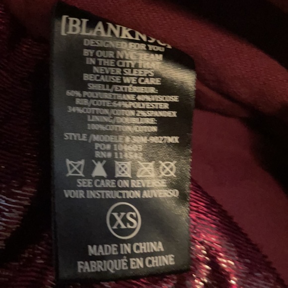 Blank NYC Faux Leather Waterfall Jacket Cranberry - Picture 7 of 7